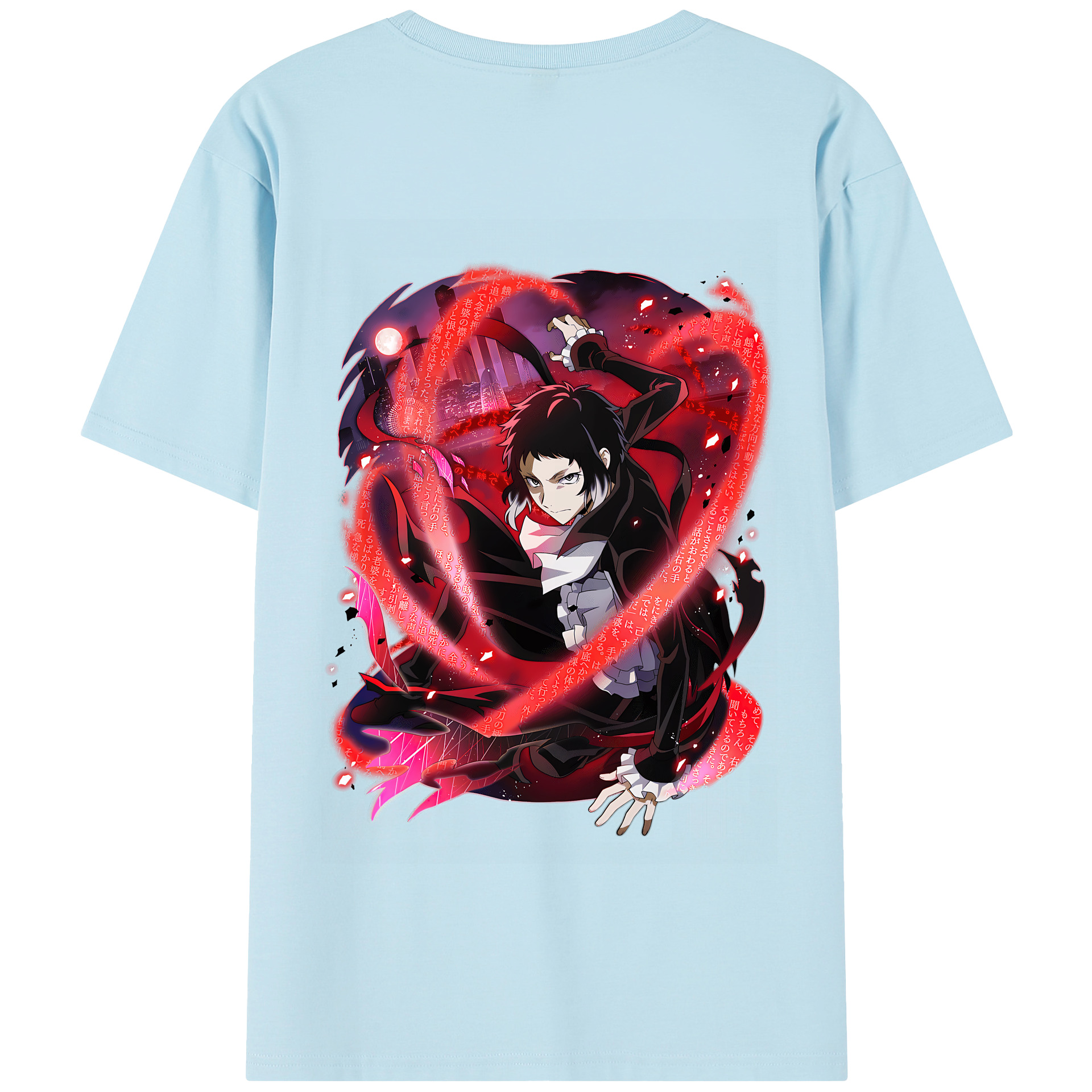（画像用） 文豪ストレイドッグス Bungo Stray Dogs 綿100％半袖Tシャツ（背面プリント）